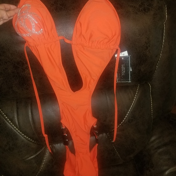 Orange  monokini - Picture 2 of 5